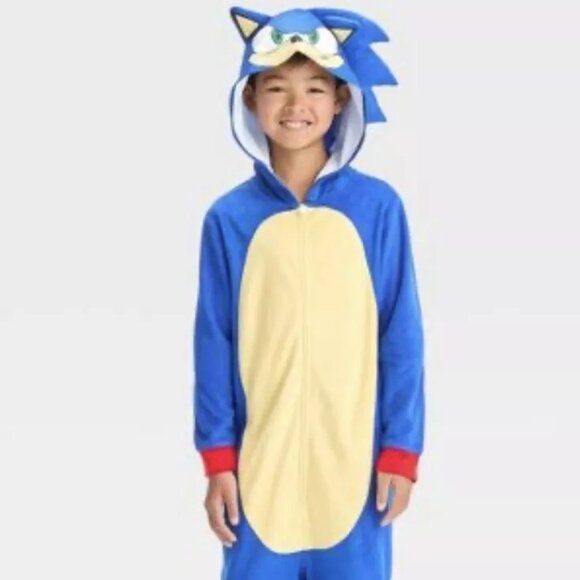 EUC Sonic The Hedgehog Costume Kids Union Suit Sz L - Picture 4 of 6